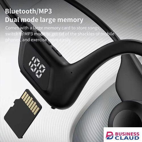 Bone Conduction Headphones Bluetooth Earphones Waterproof Earphones Sports Earphones Ear Hook Wireless Headset Bass Hifi Stereo With LED Display Support Memory Card