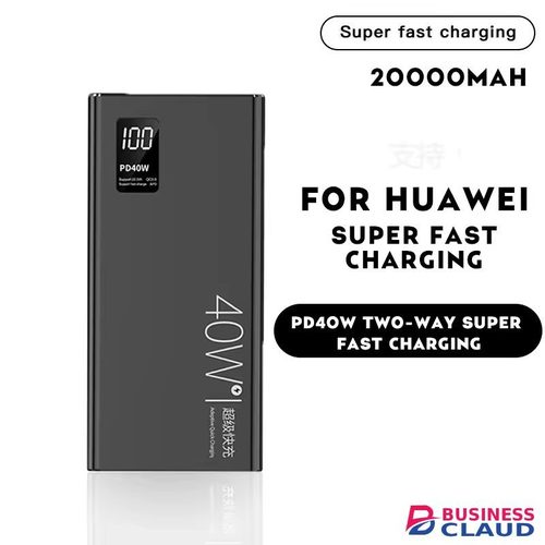Portable Bensoo 20000mAh High Capacity Power Bank - 40W Super Fast Charging Portable Charger with Dual USB Output & PD 18W Input (Type-C/Micro USB) Powerbank for iPhone Samsung Huawei Tecno Tablet Smartphone in 4-cable