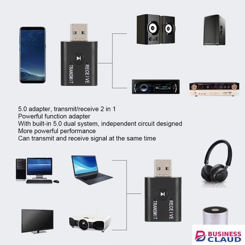 【Promotion】Bluetooth 5.0 2 in1 Transmitter Receiver Converter Car Wireless Audio Adapter USB 3.5mm Aux for TV, Home Stereo, Car Stereo, Headphones, Speakers, PC in Cables-led-light-flashlight