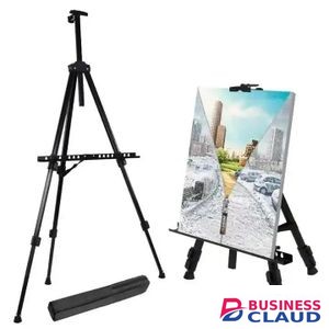 Professional Adjustable Aluminium Easel Stand for Painting, Professional Tripod Display Stand Artist Painting Sketching Easel (Board Not Included) in 1-selfie-stick-tripod-stand-with-bluetooth-remote-extendable-height-square-ring-light-360-rotating-phone-holder-for-smartphone
