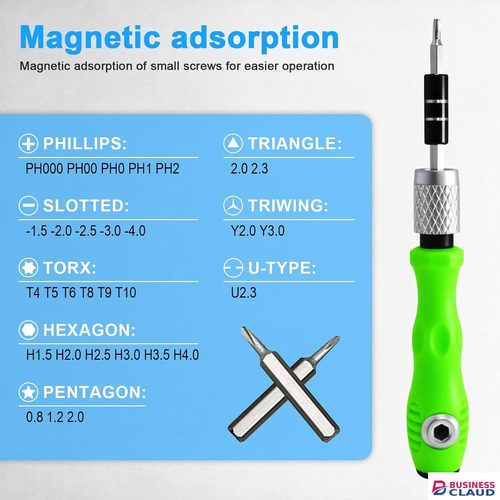32 in 1 Small Precision Screwdriver Set, Magnetic Mini Screwdriver Set, Professional Tiny Repair Tool Kit for Glasses, Watches, Laptop, Electronics, Toys, Jewelry, Computers