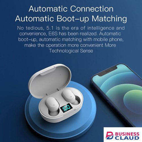 PAFEL E6S TWS Wireless earphone Bt 5.0 Noise Canceling earbuds HiFi Stereo Mini Low Latency earpods Waterproof Sports In-Ear Earphones