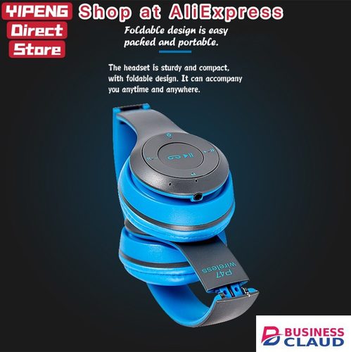 Wireless Stereo Bass Bluetooth Headphone Sports Foldable Headset MP3 Player Sports Speakers With Mic Microphone TF For IOS/Android in Cables-black
