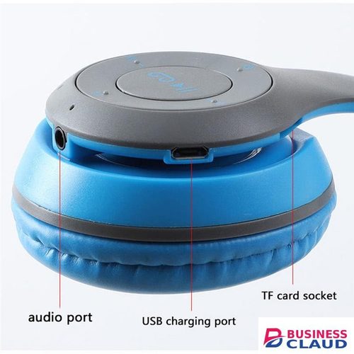 Wireless Stereo Bass Bluetooth Headphone Sports Foldable Headset MP3 Player Sports Speakers With Mic Microphone TF For IOS/Android in Cables-black