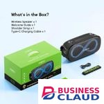Portable Oraimo SpaceBox Pro OBS-682 80W Portable Wireless Bluetooth Speaker, Deep Bass, 20H Playtime, LED Lights, Karaoke, TWS in Cables-black