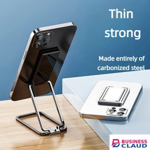 Universal Foldable Phone Stand 360 Degree Rotating Ring Holder Finger Grip Adhesive Back Mount Kickstand for Smartphones Silver in Cable-blue