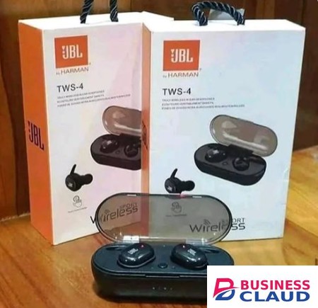 Jbl Wireless Bluetooth TWS-4 Earbuds Wireless Airpods, Bluetooth 5.3 Headphones In Ear, Bluetooth Earphones with Built-in Microphone, Wireless Ear Buds, Bluetooth Earbuds with Mic, Charging in Ear-bluetooth-earp