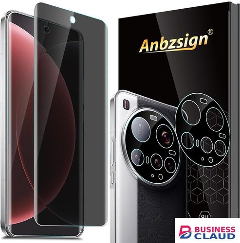 2 Pack for Xiaomi 15 Ultra (2025) Privacy Screen Protector Full Coveray + 2 Pack Camera Lens Protector, Anti-Spy 9H Hardness Touch Sensitive Friendly in 4-cable
