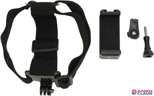 Head Strap Mount, Adjustable Action Camera Head Mount with Phone Holder for Smartphones and Action Cameras
