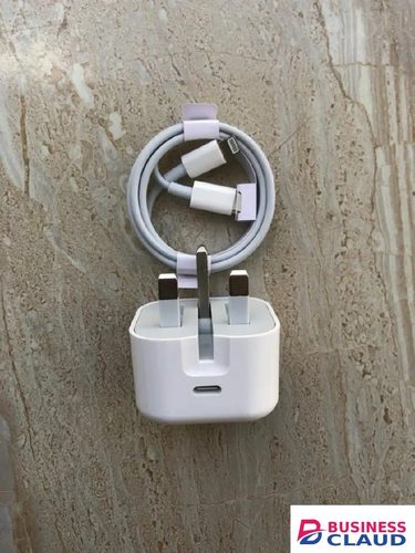 Original Apple 35W Original Fast Charger Adapter For iPhone 11/12/13/ 14/14Pro/14 Max/ 14 Pro Max with USB-C to Lightning Cable in Cable-blue