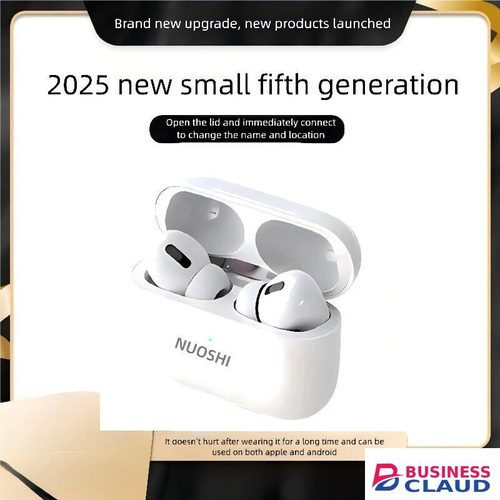 NUOSHI Air Pro New NS1 Heavy bass Earpods Wireless Noise Cancelling Earphone Waterproof Music Business Earbuds 25Hours Playtime Single ear 4.3g Work on all Smartphones for Android&ios Type-C