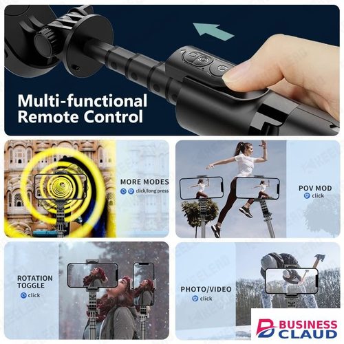 Phone Handheld Gimbals & Stabilizers With Fill Light For for iPhone Android Smartphone Anti-shake Video Record Selfie Stick Tripod