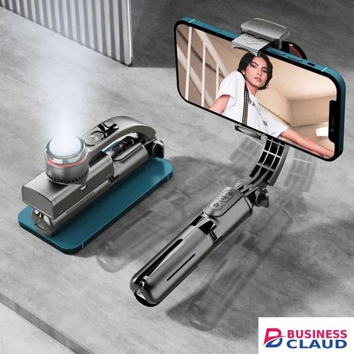 Phone Handheld Gimbals & Stabilizers With Fill Light For for iPhone Android Smartphone Anti-shake Video Record Selfie Stick Tripod in Cable-blue