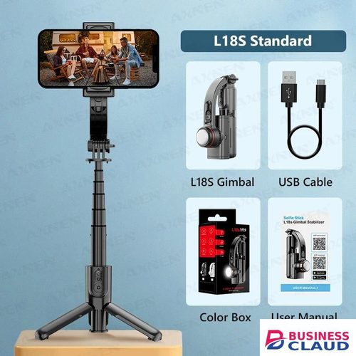 Phone Handheld Gimbals & Stabilizers With Fill Light For for iPhone Android Smartphone Anti-shake Video Record Selfie Stick Tripod in Cable-blue