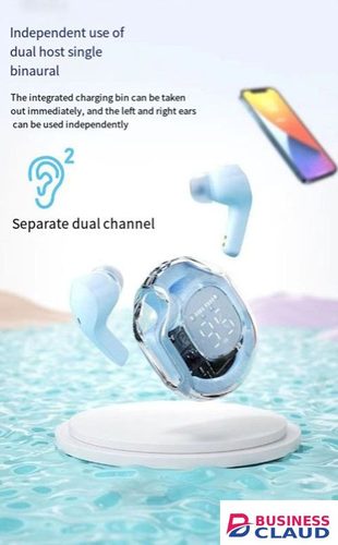 RichRipple Air39 Bluetooth Earphone True wireless Bluetooth Earpods headphones transparent charging case sports headphones noise cancelling headphones large capacity power in Cables-black