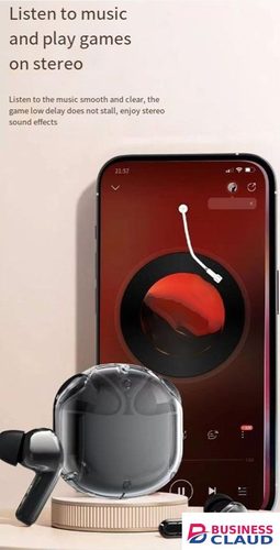 RichRipple Air39 Bluetooth Earphone True wireless Bluetooth Earpods headphones transparent charging case sports headphones noise cancelling headphones large capacity power in Cables-black