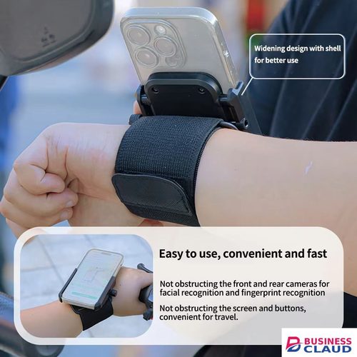 Portable PAFEL Phone holder Portable Wristband Phone Mount Armband Anti Slip Mount 360° Rotating Phone Wrist Bag Arm Bag for Running Cycling Hiking Biking phone stand in Cable-blue