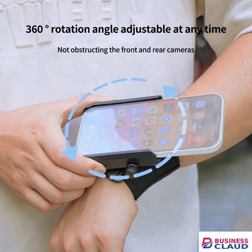 Portable PAFEL Phone holder Portable Wristband Phone Mount Armband Anti Slip Mount 360° Rotating Phone Wrist Bag Arm Bag for Running Cycling Hiking Biking phone stand in Cable-blue