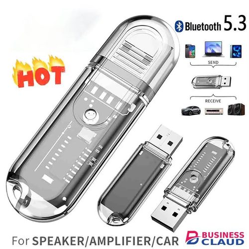 USB Wireless Bluetooth Adapter 5.3 Bluetooth Receiver Transmitter Wireless Audio Bluetooth Adapter for Mobile Phone Computer Laptop Tablet Headphone Car Speaker Music Adapter in Cables