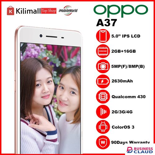 Refurbished Refurbished OPPO A37 2GB RAM 16GB ROM 5" Screen 2630 mAh Dual SIM 5MP+8MP Android Smartphones/ Mobile Phones in Cables