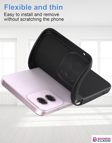 Case for Motorola Moto G 5G 2024 Case, TPU Silicone Phone Case with Camera Protection Soft Interior Slim Fit Flexible Back Cover for Moto G 5G 2024 - Black in 4-cable