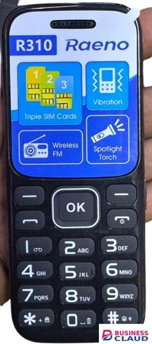 Brand New LIMITED DISCOUNT ????????BRAND NEW RAENO R310 TRIPLE SIM CARD FEATURE PHONE WITH Bluetooth /Wireless FM/SD Slot kabambe/katululu/mulika mwizi/button feature phone Discount Feature in 4-cable