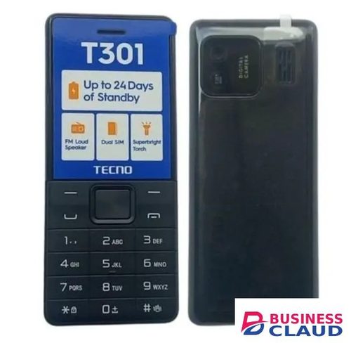 Tecno T301 Dual Sim 1.77-inch screen With Camera & TorchLight Fm Loud Speaker ,with up to 24 Days of Standby Battery 1150mAh battery capacity Featured Phones in 4-cable