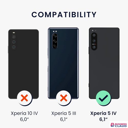 Case Compatible with Sony Xperia 5 IV Case - Soft Slim Protective TPU Silicone Cover - Black in 4-cable