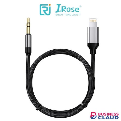 J&Rose TYPE-C to 3.5mm Audio Cable 1m, Gold-Plated Hi-Fi Lossless Sound, Type-C Male to AUX Jack, Braided Nylon Design, Anti-Wear Anti-Crack, Compatible with Car/Phone/Tablet - Black