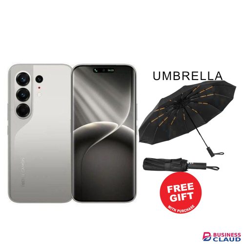 Free Tecno Camon 50 Pro 256GB+16(8+8)GB RAM 6.78" 120Hz Curved AMOLED MTK Helio G200 Ultimate 45W 6500mAh 50MP Dual Speaker Android16 IP68/IP69 Dust Water Resistance Dual Sim Smart Phones in Cable-black