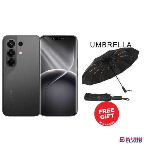 Free Tecno Camon 50 Pro 256GB+16(8+8)GB RAM 6.78" 120Hz Curved AMOLED MTK Helio G200 Ultimate 45W 6500mAh 50MP Dual Speaker Android16 IP68/IP69 Dust Water Resistance Dual Sim Smart Phones in Cable-black