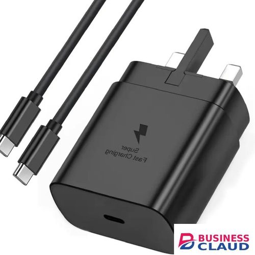 Original Durable Samsung 45W Super Fast Charging 2.0 3 Pin Wall Charger Adapter with Type-C to Type-C Cable, USB-C PD Fast Charge for Galaxy S Ultra, Note Series & Compatible Devices in 1-type-c-adapter
