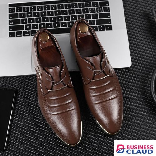 Stylish Casual Leather Shoes Men's Fashion Lace Up Business Oxfords Wedding Office Males Flats Plus Size in 1-men-s-belt