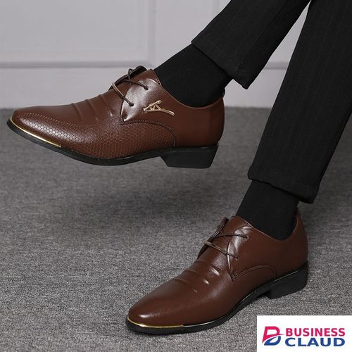 Stylish Casual Leather Shoes Men's Fashion Lace Up Business Oxfords Wedding Office Males Flats Plus Size in 1-men-s-belt