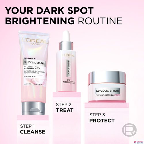 Discounted L'Oreal Paris Glycolic Bright Day & Night Routine Kit in 1-hot-comb-straightener-electric-hair-straightener-hair-curler-wet-dry-use-hair-flat-irons-hot