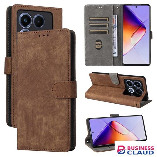 Durable Flip Cover for Infinix Note 40 4G PU Leather Phone Case Full-Body Protection Shockproof [RFID Blocking] Wallet Cover With Hand Strap in Built-charging-cable-and-22-5w-fast-charging