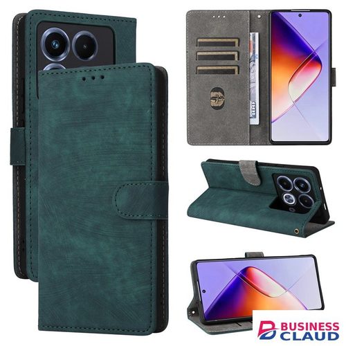 Durable Flip Cover for Infinix Note 40 4G PU Leather Phone Case Full-Body Protection Shockproof [RFID Blocking] Wallet Cover With Hand Strap in Built-charging-cable-and-22-5w-fast-charging