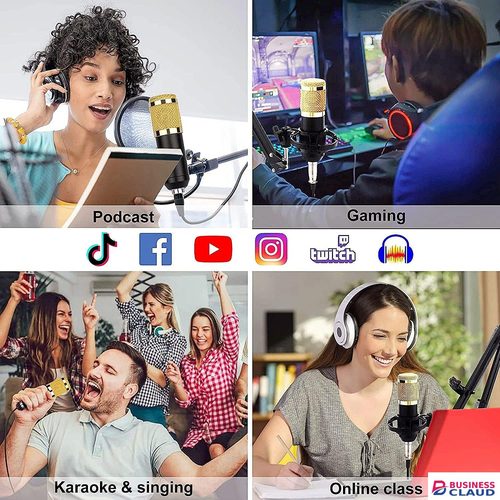 BM800 Condenser Microphone Kit with V8 Audio Sound Card USB Recording Interface for Singing, Podcasting, YouTube Videos, Gaming, Streaming and Professional Studio Recording Online in 1-otg-card-reader-for-phone-computer