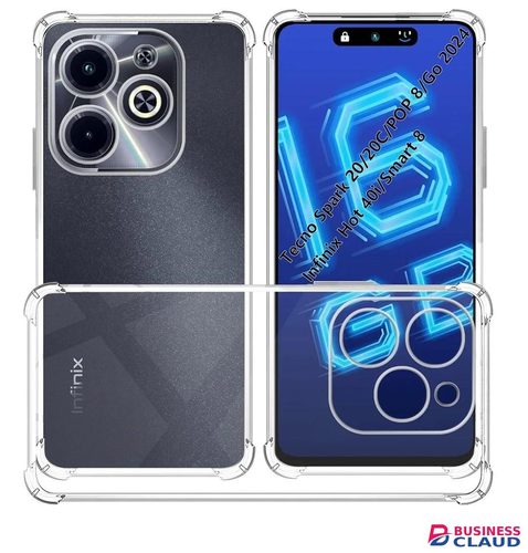 Original Best Tecno Pop 8/ Spark 20 / Spark 20c / Spark Go 2024 / Infinix Smart 8 / Hot 40i Itel P55/ A70 Soft Crystal Clear/Transparent phone Case/Cover in Cable