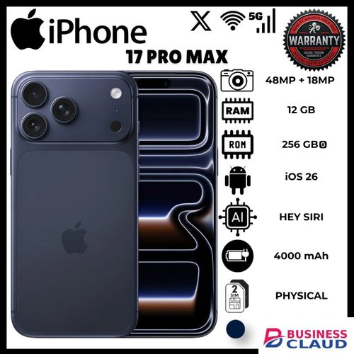 Brand New Ultimate IPhone 17 Pro Max 12GB RAM 256 GB ROM 6.3 Inch 120Hz Oled Display A19 Pro Hexa Core 3Nm Phones 48Mp Rear 4X Lidar 18Mp Front Smart Phones 4000Mah 25W Pd3.2 Ios 26 Ip68 8.8Mm 206G Sim Phone Smartphones in Cables-led-light-flashlight