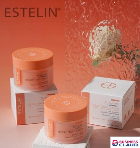 Original Estelin Turmeric & Vitamin C Brightening Face Cream 200g - Daily Glow Booster & Skin Tone Evener.