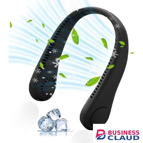 Versatile Flexi Cool Vaneless Neck Fan - Portable Hands-Free Cooling Device - Black in 1