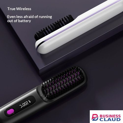 2026 Upgraded Wireless Portable Hair Straightener Brush 3 Adjustable Temp Settings with LED Display Cordless Negative Ion Hair Straightener Comb