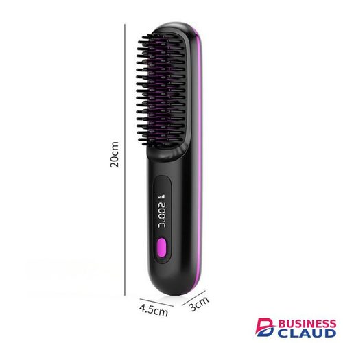 Wireless Straightening Comb | 2-In-1 Curl & Straighten, Quick Heating, Suitable for All Hair Types, Anti-Scald Design, Led Digital Display, Usb Rechargeable, Automatic Power-Off, Lightweight Portable in 1-curl-straighten-quick-heating-suitable-for-all-hair-types-anti-sc