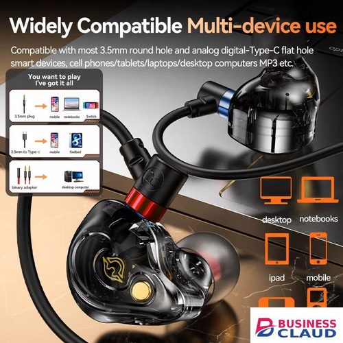 NEW 8D Surround Sound Gaming Earphones Type C&3.5mm Wired In Ear Earbuds Headphones Sports Gamer Headset for Samsung With HD Mic