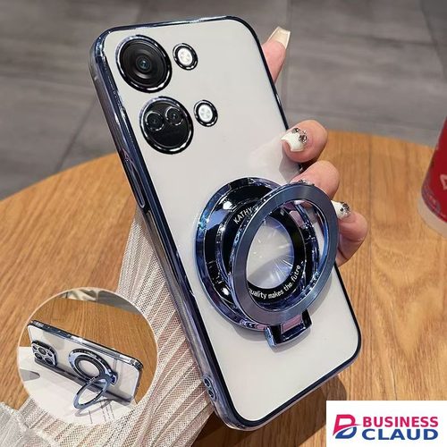 Luxury Transparent Glitter Powder Protective Cover For OnePlus Nord 3/ OnePlus Ace 2V, Magnetic Support Phone Case
