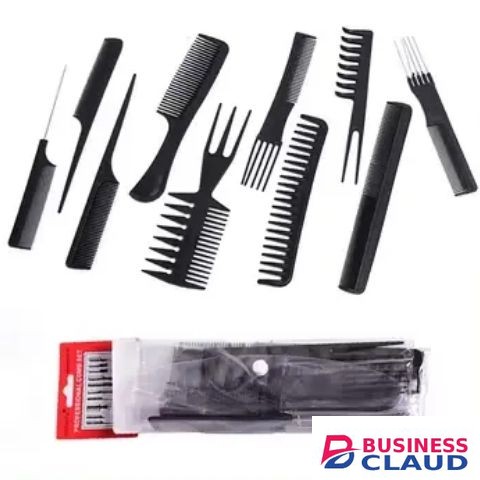 10 Pieces Comb Set Plastic Combs Hair Dyeing Oil Baking Comb Hair Salon Hairdressing Tool Beard care Men Women Professional Home Styling Kit in 1-electric-hair-straightener-brush-dryer-ceramic-heating-blow-dryer-curling-iro