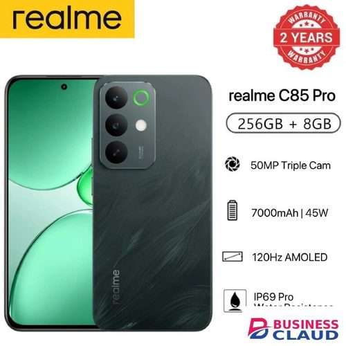 New Arrival Realme C85 Pro AI phone 256GB+8GB 6.8'' 120Hz AMOLED 7000mAh 45W Titan Battery IP69 PR0 Water Resistance 50MP Android 15 Type-C Dual Sim Smart Phones Fingerprint Unlock New Arrival in Cables-led-light-flashlight
