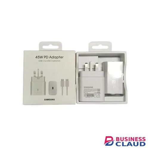 Best Quality Best Quality CHARGER Fast Charging 45W Samsung Type C Wall Adapter with Cable for All Phones With Type C - Charger Adapter With USB Cable Type-C 2C in Cables-led-light-flashlight