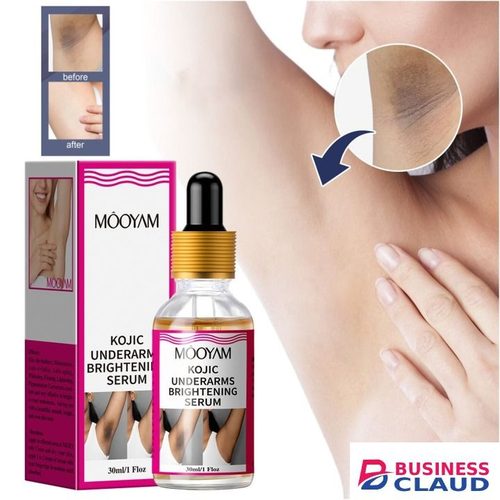 Body Whitening Underarms Armpits Whitening Kojic Acid Serum Bleach Brighten Underarm Elbow Knees Joint Removal Intimate Parts Dark Spots Melanin Snow Bleach Cream 30ml - MOOYAM -